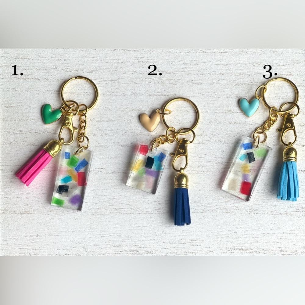 ERAs tourconfetti keychains